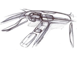 Ford Mustang Mach-E dibujos del interior concept