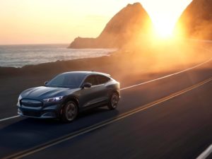 Ford Mustang Mach-E wallpaper sunset