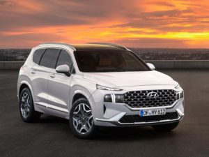 Hyundai Santa Fe 2021 frontal lateral blanco